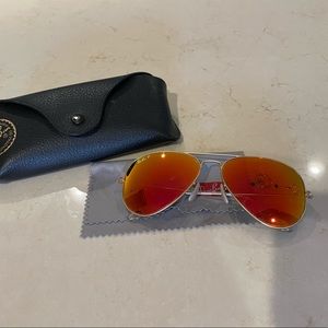 Ray Ban aviator Flash polarized sunglasses